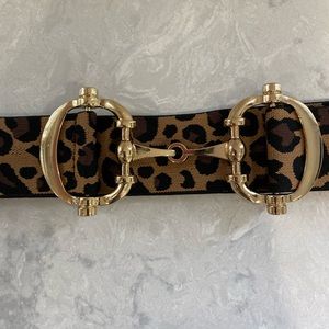 Leopard Belt w/ Gold Buckle